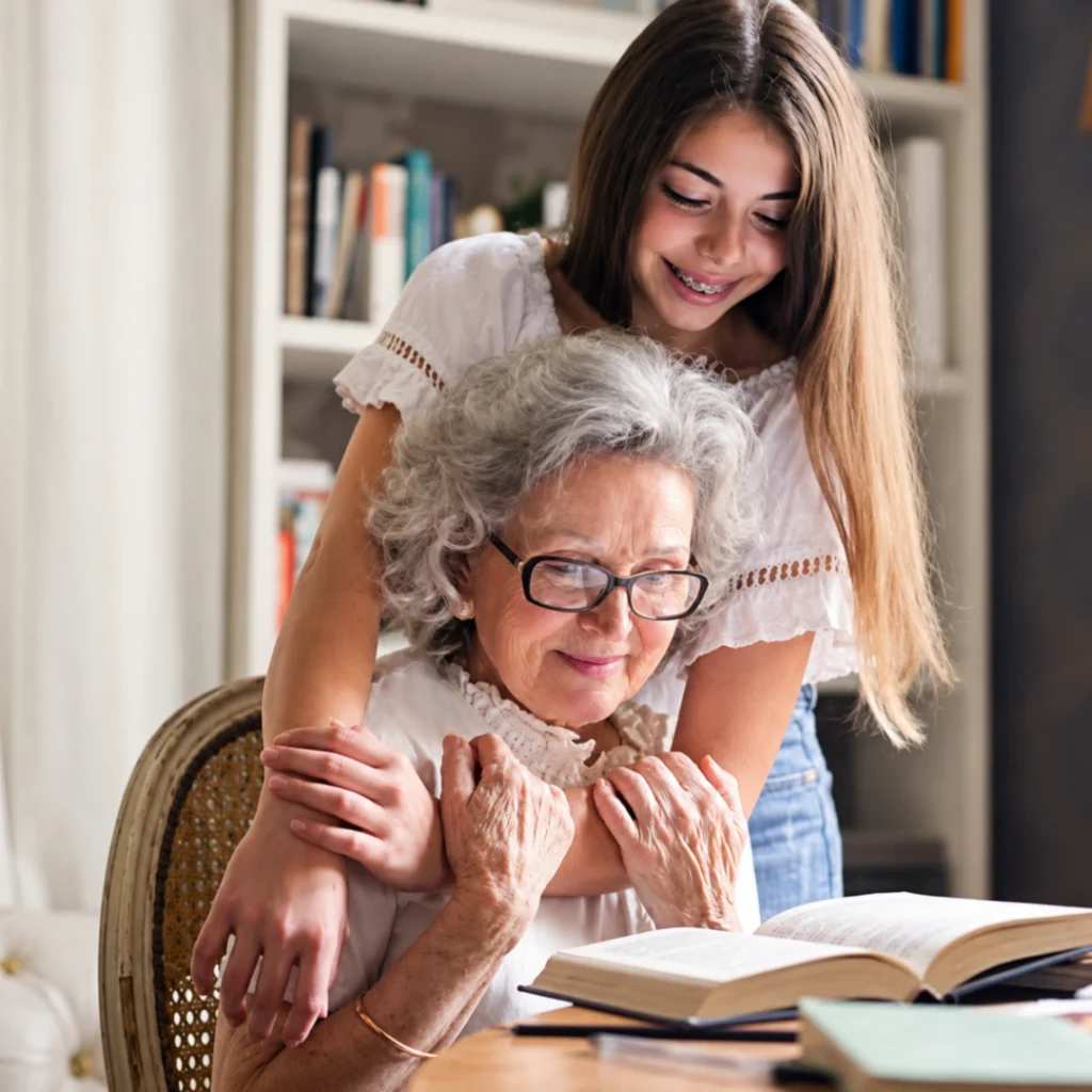 Test de parenté ADN entre une grand-mère et sa petite-fille